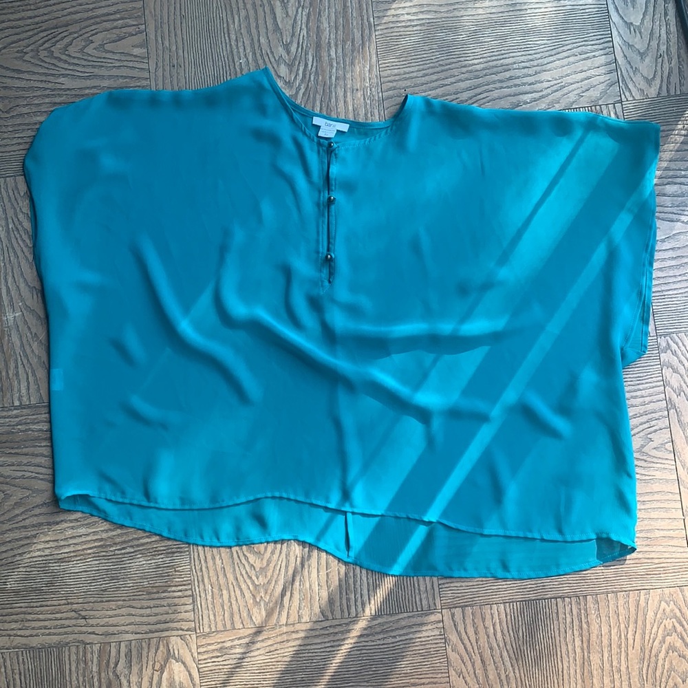 Pay as you wish NWOT bar IIII teal green see-through loose top
